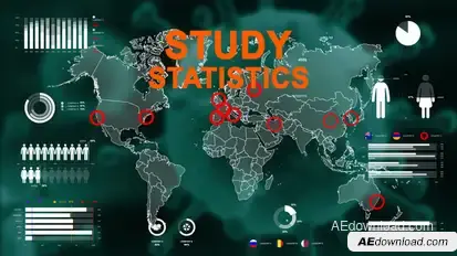 Study statistics Infographics template preview