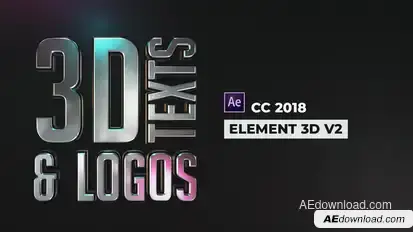 Stylish 3D Texts and Logos Titles template preview