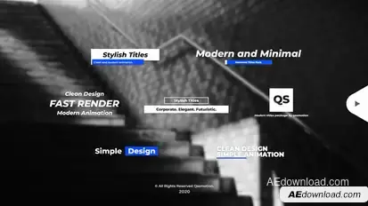 Stylish and Minimal Titles Pack For After Effects Titles template preview