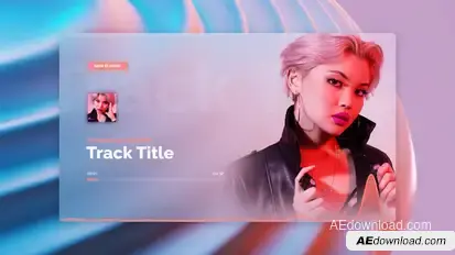 Liquid glass / Acrylic glass audio visualizer template for After Effects Product Promo template preview