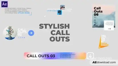 Stylish Call Outs Infographics template preview
