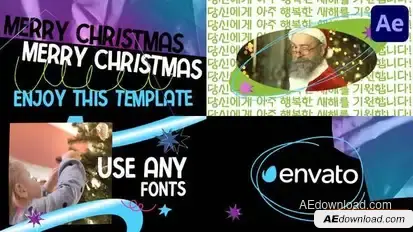 Stylish Christmas Slides for After Effects Openers template preview