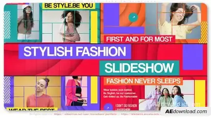 Stylish Colorful Fashion Slideshow broadcast-packages template preview