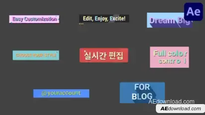 Stylish Colorful Frames Titles for After Effects Titles template preview