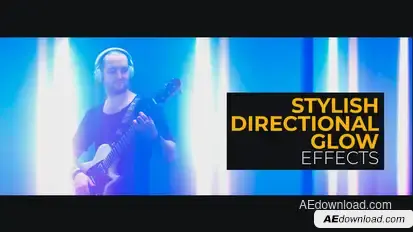 Stylish Directional Glow Effects | After Effects Elements template preview