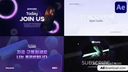 Stylish Gradient Typography for After Effects Titles template preview