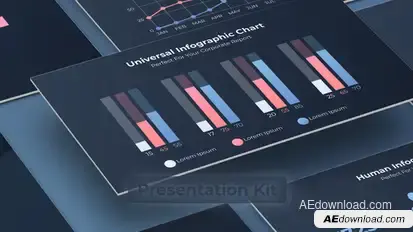 Stylish Infographics Dark Infographics template preview