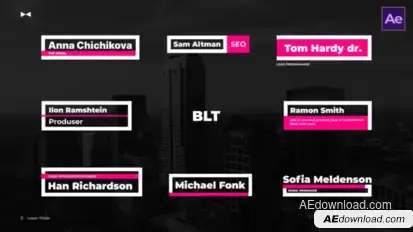Stylish Lower Thirds  AE Elements template preview