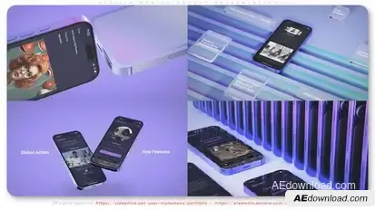 Stylish Mobile Mockup Presentation Product Promo template preview