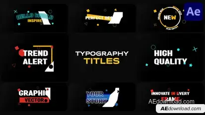 Stylish Plate Titles for After Effects Titles template preview