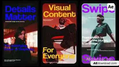 Stylish Posters For After Effects Video Displays template preview