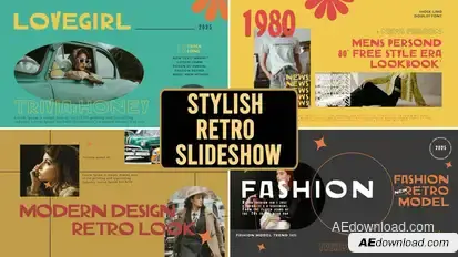 Stylish Retro Slideshow Openers template preview