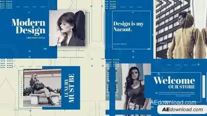 Stylish Square Intro Openers template preview