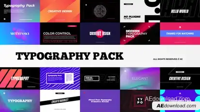 Stylish Typography Pack Titles template preview