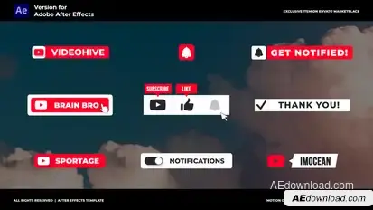 Subscribe Buttons Elements template preview