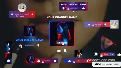Subscribe Panels Titles template preview
