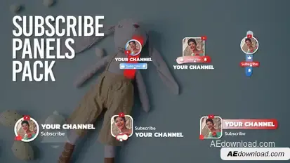 Subscribe Panels Logo Stings template preview