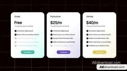 Subscription Pricing Table Infographics template preview