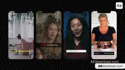 Subtitles & Captions Vertical Titles template preview