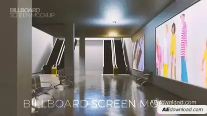 Subway Billboard Screen Mockup Video Displays template preview