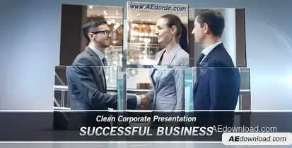 Successful Business - Clean Corporate Presentation Video Displays template preview