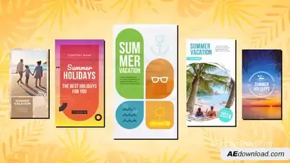 Summer/Beach Tropical Vertical Travel Stories 2 Product Promo template preview