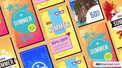 Summer/Beach Tropical Vertical Travel Stories Product Promo template preview