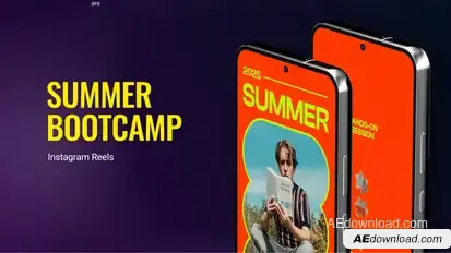 Summer Bootcamp Instagram Reels Video Displays template preview