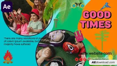 Summer Camp Promo Elements template preview