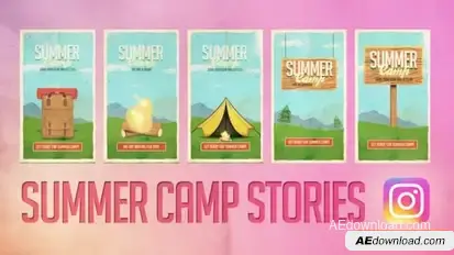 Summer Camp Stories Openers template preview