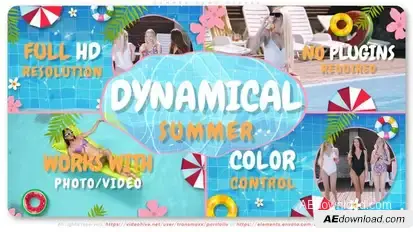 Summer Demo Opener Video Displays template preview
