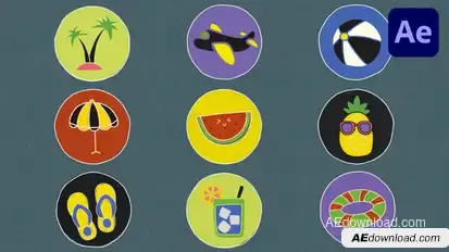 Summer Doodle | After Effects Elements template preview