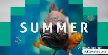 Summer Dynamic Opener Video Displays template preview
