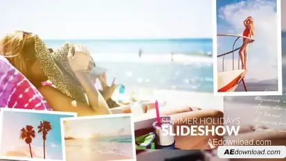 Summer Holidays Slideshow Video Displays template preview