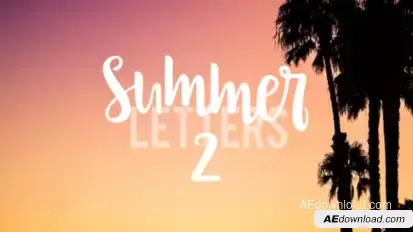 Summer Letters 2 Titles template preview