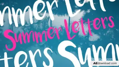 Summer Letters Titles template preview