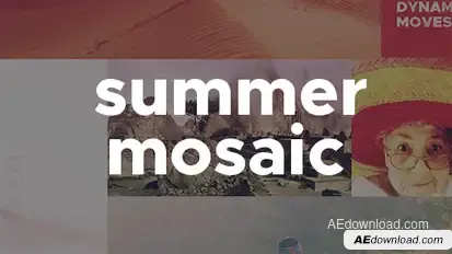 Summer Mosaic Slideshow Video Displays template preview