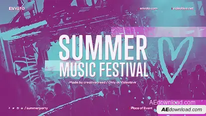Summer Music Festival / Dance Event Promo / EDM Party Invitation / Night Club Openers template preview