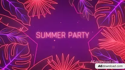 Summer Party Opener Titles template preview