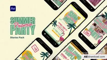 Summer Party Stories Pack Openers template preview