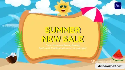 Summer Sale Video Displays template preview