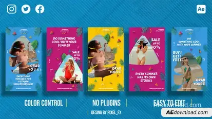 Summer Sale Instagram Stories Product Promo template preview