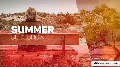 Bright Summer Slideshow Video Displays template preview