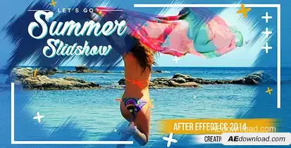 Summer Slideshow Video Displays template preview