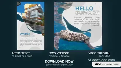 Summer Slideshow Video Displays template preview