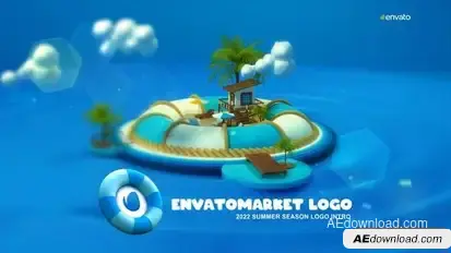 Summer Travel Logo Intro Logo Stings template preview