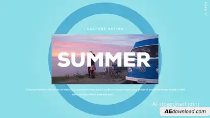 Summer Travel Opener Video Displays template preview