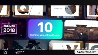 Summer Typography Vol. 01 Titles template preview