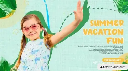Summer vacation Childrens Openers template preview
