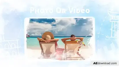 Summer Vacation Slideshow Video Displays template preview